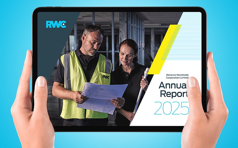 Annual Report 2025 on ipad in hands