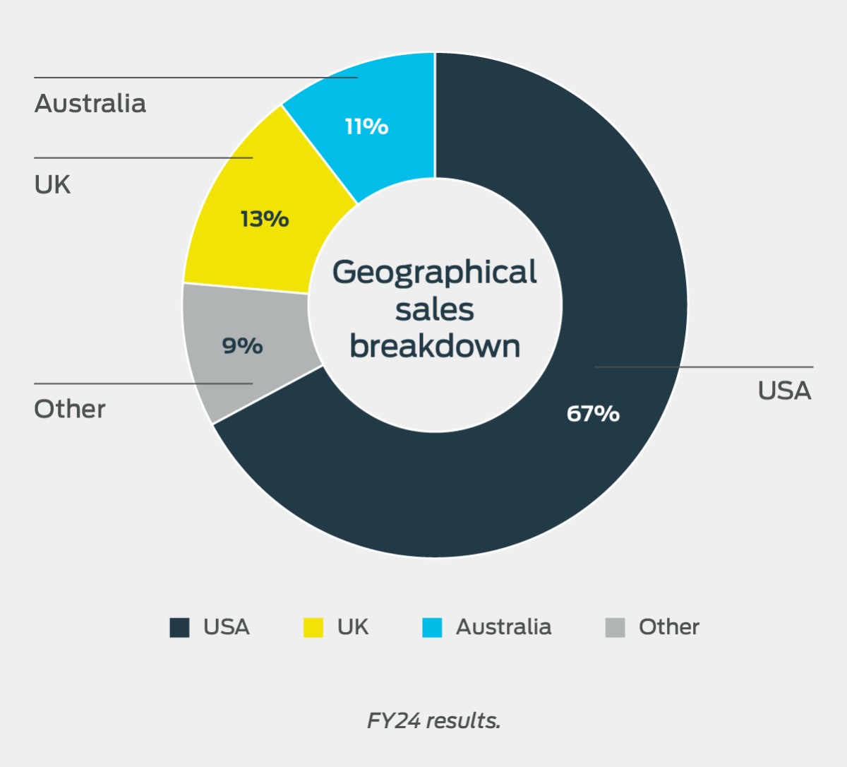 Geographical sales breakdown